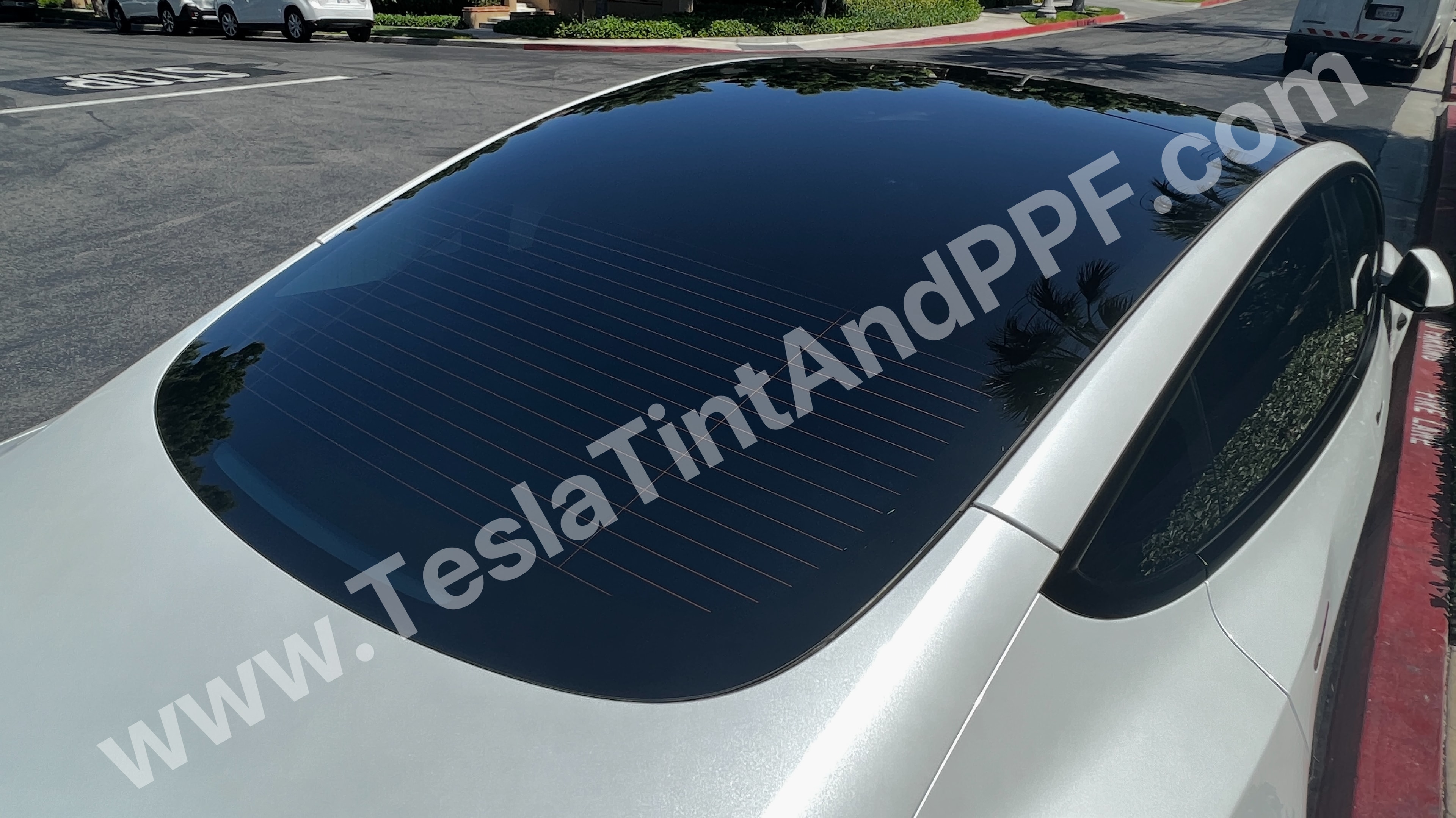 Tesla with ceramic window tint